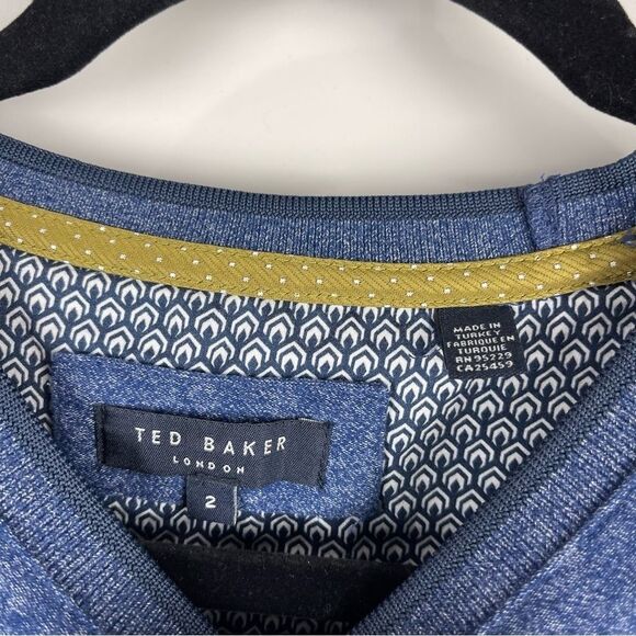 Ted Baker London Blue Pakella Long Sleeve Crewneck Sweater Men's Small Size 2 - Picture 5 of 8